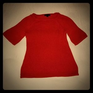 Orange short sleeve sweater